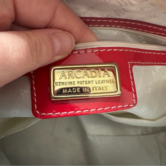 Red Arcadia Custom Pop Art Hand Painted Handbag Satchel Purse - Picture 7 of 8